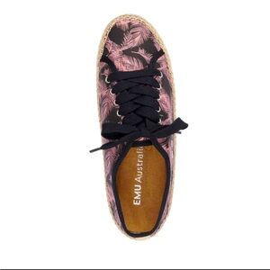 NIB/WT EMU AUSTRALIA “Agonis“ Espadrilles in Rose Pink Palm, sz 8